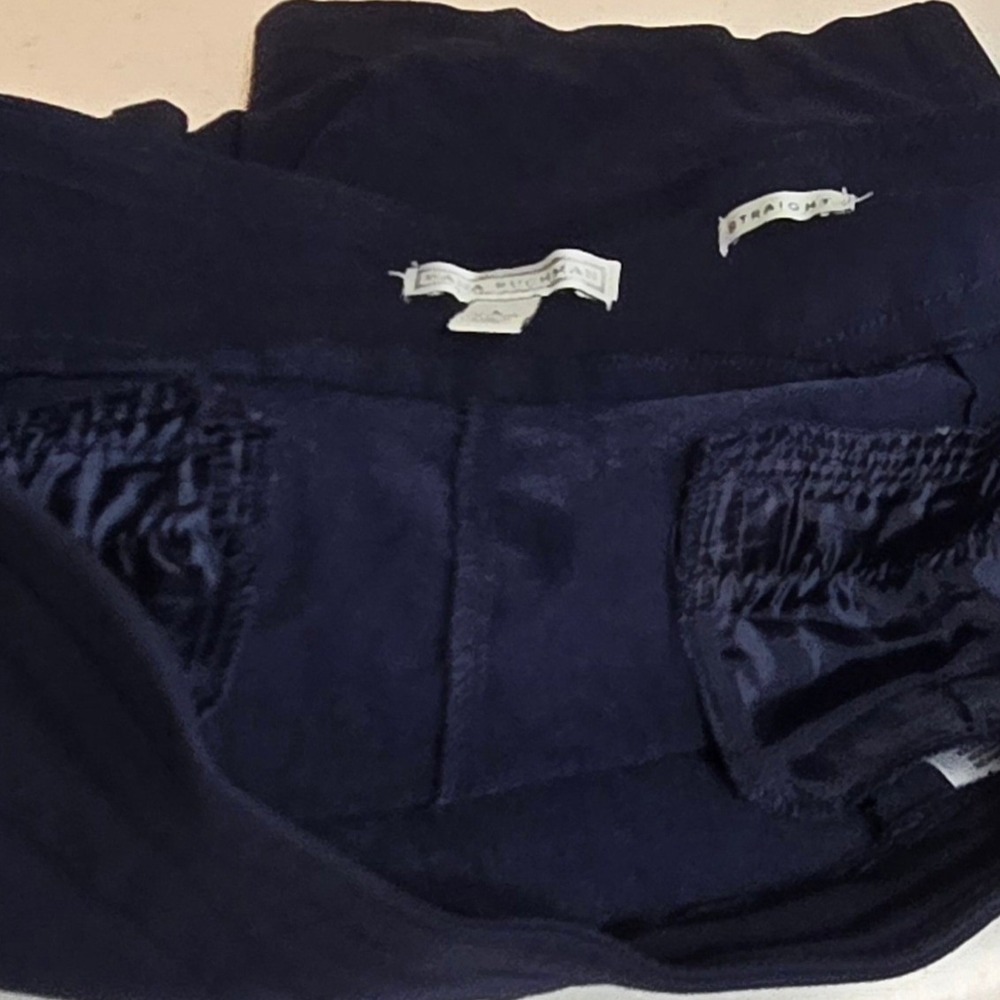 Dana Buchman Navy Blue Pull On Bermuda Shorts Stretch Size L Regular - Picture 10 of 11